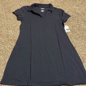 Collared black dress